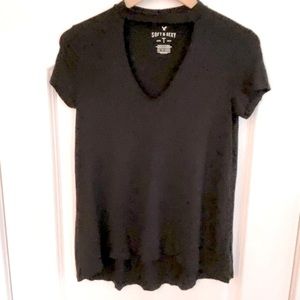 American Eagle Soft & Sexy Choker Neck Tee (XS)